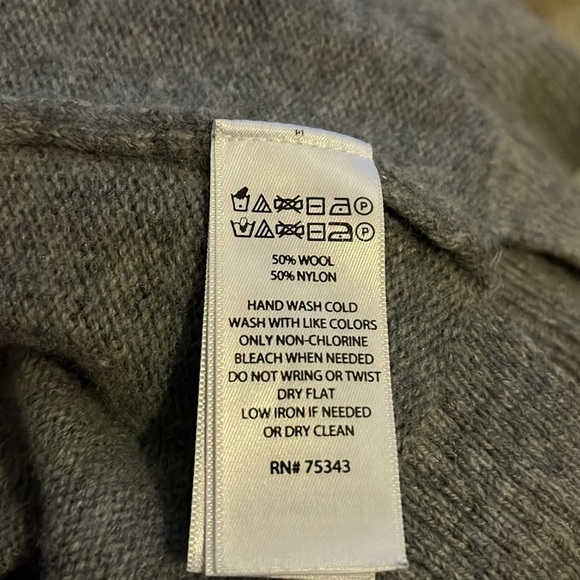 Rachel Zoe 50% wool 50% nylon gray open long cardigan Sz M - Picture 5 of 6